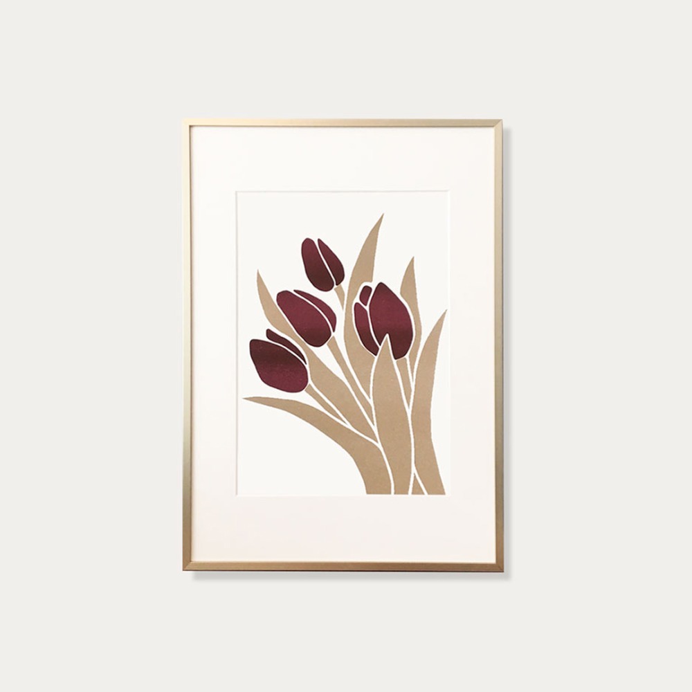 Golden Tulip (Burgundy)
